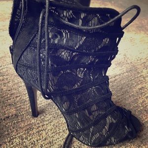 Black Lace high heels